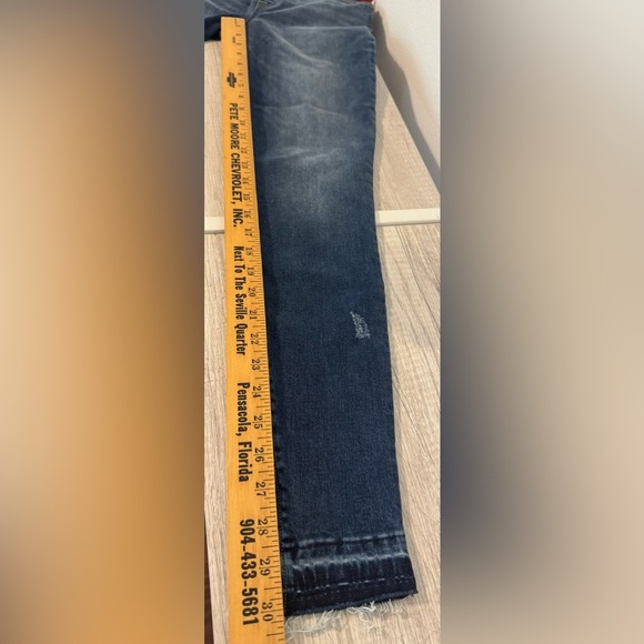 SPANX Denim Distressed Ankle Skinny Jeans Pull On Shaping High Rise NWT MD Tall - Picture 5 of 11